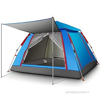HYAN Tentes Tunnel 3-4 Personne Camping Camping Tente Étanche AutoProof Pop Up Up Anti UV Tentiers Tentiers pour la randonnée en Plein air Voyage de Plage tipi Color : Blue