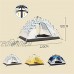 HYAN Tentes Tunnel Tente de Camping Automatique Pop up 3 4 Personne avec 2 Portes et 4shsh fenêtres Double Couche Tente instantanée pour la randonnée en Famille tipi Color : White