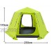 HYAN Tentes Tunnel Tente de Camping Hexagonal 4 Personne avec 6 Mailles latérales étanche Double Couche familiale Tente instantanée pour Camping randonnée en Plein air tipi