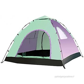 HYAN Tentes Tunnel Tente Ouverte de la Tente Ouverte de la Tente d'ombrage Épaissée et de Protection UV Portable Tente Pop-up Portable 3-4 Personnes pour l'extérieur tipi Color : Purple Blue Green