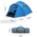 MIMI KING Tente de Camping Familiale 3-4 Personnes Double Couche 1 Salon 1 Chambre Imperméable Coupe Vent Tunnel Installation Facile pour Extérieur Bleu
