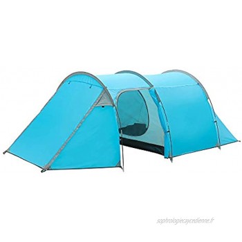 MIMI KING Tentes de Camping Famille 3-4 Personne Portable Facile mis en Place Tunnel Tente imperméable à l'eau pour la pêche en Plein air randonnée Camping Backpacking,Blue