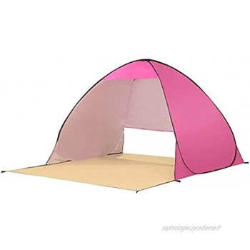 Tente BAJIE Tente de Camping Automatique Ultra-légère Tente de Plage 2 Personnes Tente instantanée Pop Up Open Anti UV Auvent Tentes Outdoor SunshelterRose
