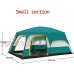 XBR Tente de Camping Tunnel de Camping avec 2 Chambres et 1 Un Hall Tente Tunnel 100% Imperméable 6 8 10 12 Personnes Equipement du CampingBleu