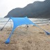 Abris de Plage Lycra Tente,Beach Tent Sun Shade Set Portable Sun Sun Sun Suning auvent,avec Sac de Sable Ancres pour Plage Pique-Nique Pêche Camping