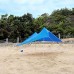 aheadad Pare-Soleil Portable De Plage Tente De Parasol Léger avec Sac De Sable UV Lycra Grande Auvent De Famille pour Camping De Pêche en Plein Air