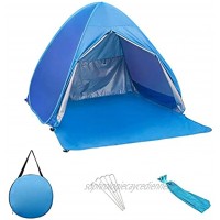Athemeet Tente De Plage Abri Pop Up Baby Sun Tente Rapide Ouvert Instantanée Portable Canopy Abris Soleil Étanche avec Rideau pour Pêche Camping Bleu L