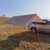 BEDSETS Auvent de voiture auvent de voiture abri solaire auvent de voiture auvent de camping-car tente de toit pour SUV camping extérieur vert kaki 300 x 150 cm