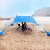 HANDON Tente de Plage Abris de Plage Ombre Tente Abri Auvent Protection UV UPF50 avec Sac de Sable 2 Tiges de Soutien pour Plage Pique-Nique Pêche Camping physical