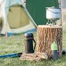Relaxdays Tente de Douche Camping XXL Cabine d’essayage pour Camping & Jardin 275 x 156,5 x 154 cm Vert foncé Gris