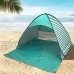 Tente de plage pop-up automatique pour l'extérieur Protection UV 190T Imperméable Pliable Abri d'ombrage pour la famille la plage le pique-nique le camping la pêche etc. Vert