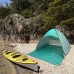 Tente de plage pop-up automatique pour l'extérieur Protection UV 190T Imperméable Pliable Abri d'ombrage pour la famille la plage le pique-nique le camping la pêche etc. Vert