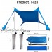 XCUGK Tente de Plage Abris de Plage Anti UV Tente de Plage Ombre avec Sac fourre Tout à mât en Aluminium d'ancre de Sac de Sable pour la Plage Camping ou Pique Niques en Famille