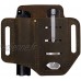 Breale Porte-outil tactique multifonction EDC en cuir avec porte-clé pour lampe de poche outils de camping 17,5 x 13 cm