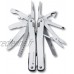 Victorinox Swiss Tool Spirit X Couteau de Poche Suisse Multitool 24 Fonctions Lame Fixe Etui Argent