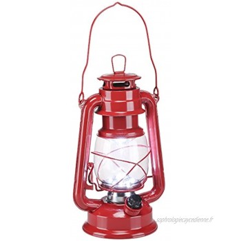 Lampe tempête lanterne de camping en métal avec éclairage LED à intensité variable 70030