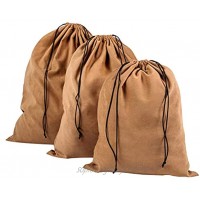 ABOOFAN Lot de 3 sacs de rangement avec cordon de serrage pour téléphone portable maquillage petite trousse de finition café