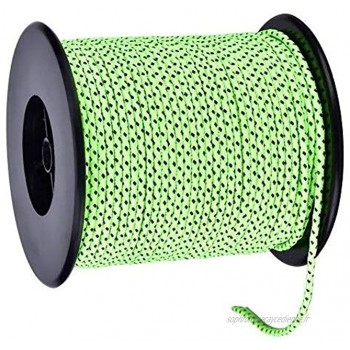 Delaman Corde de Tente Corde Lumineuse de Paracord Corde de Tente 50m de Corde Polyester réfléchissante Corde de Paracord Tente Guyline pour Tente de Camping Emballage extérieur Vert