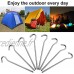 INTVN 20 pièces Piquets de Tente 7 Pouces Piquets de Tente en métal Heavy Duty Tent Metal Nail Stakes Hooks with Drawstring Bag for Outdoor Camping Trip Hiking