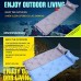 Aprettysunny Matelas de camping gonflable avec oreiller matelas de couchage personnel ultraléger pliable pour randonnée camping pique-nique voyage 180 x 53 x 3 cm