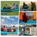 YERAN Matelas de camping autogonflant double 3,2 cm d'épaisseur Léger Gonflable Avec oreiller Pour le camping la randonnée les voyages